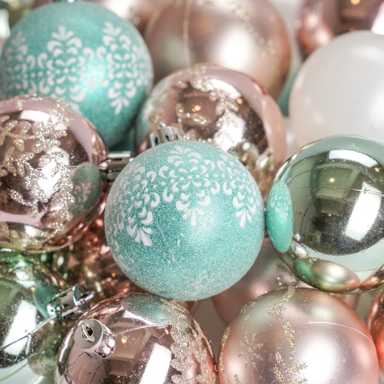 Set of 30 Premium Decorative Christmas Baubles - 6cm