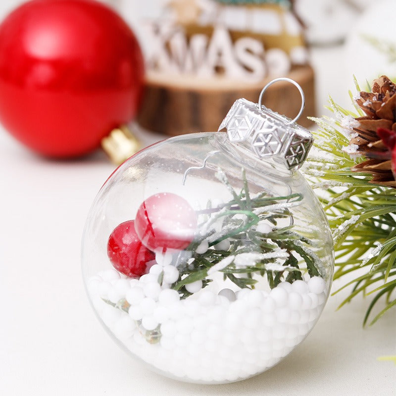 Set of 30 Decorative Christmas baubles - 6cm (Red)