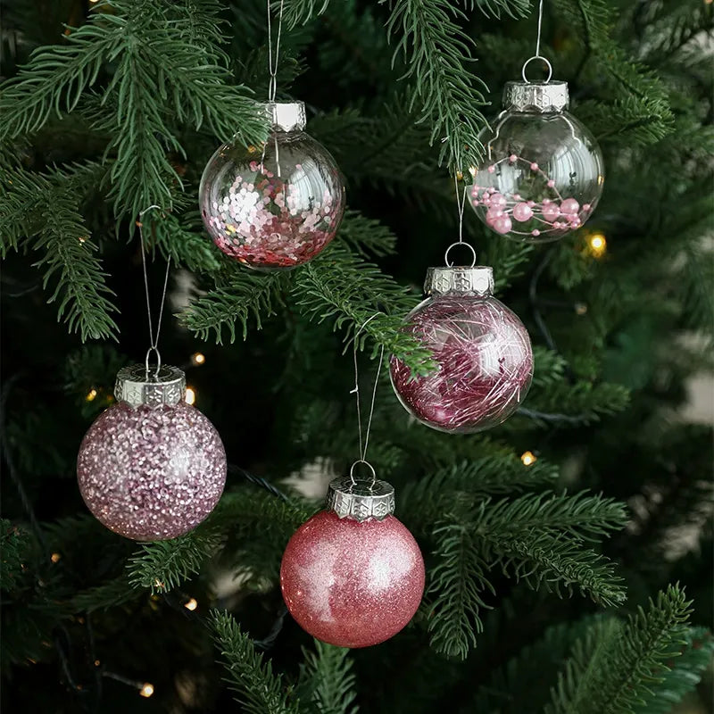 Set of 30 Premium Decorative Christmas Baubles - 6cm