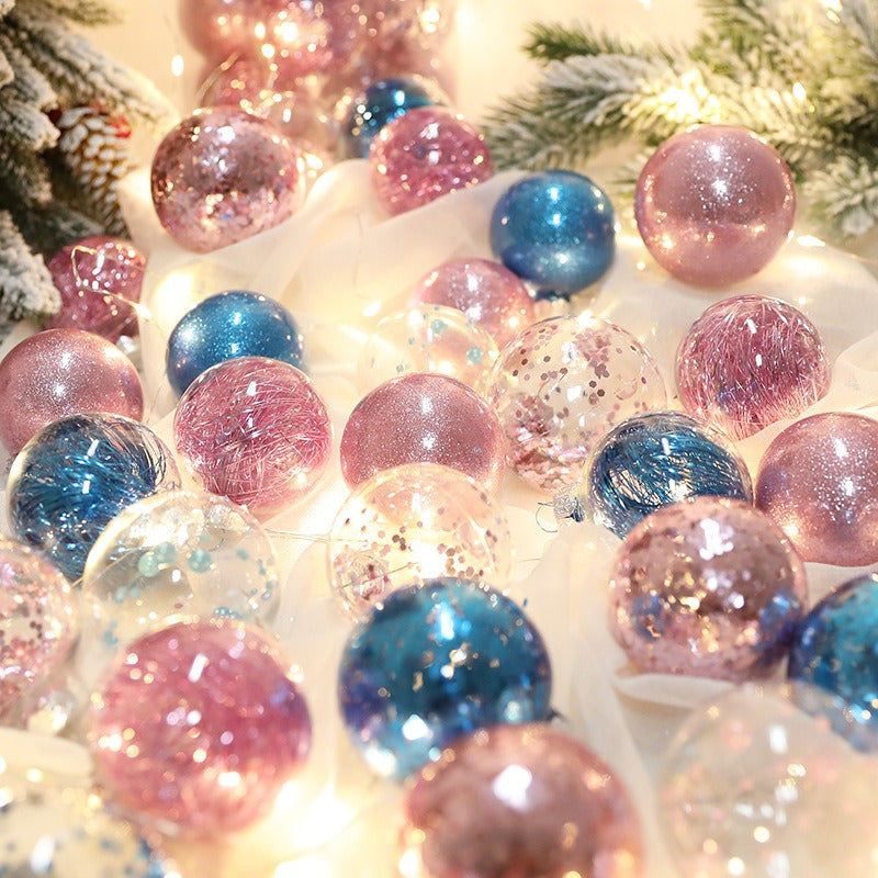 Set of 30 Decorative Christmas baubles- 6cm (Teal)