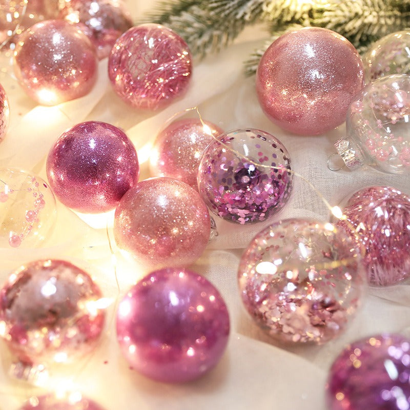 Set of 30 Decorative Christmas baubles- 6cm (Teal)