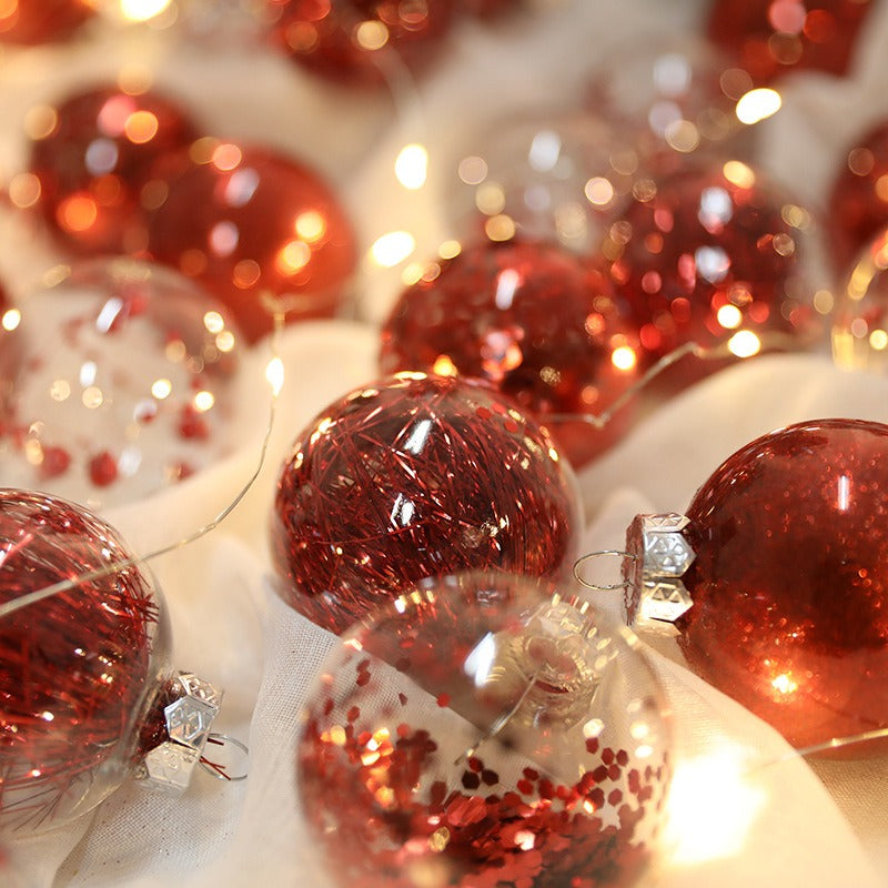 Set of 30 Decorative Christmas baubles- 6cm (Teal)