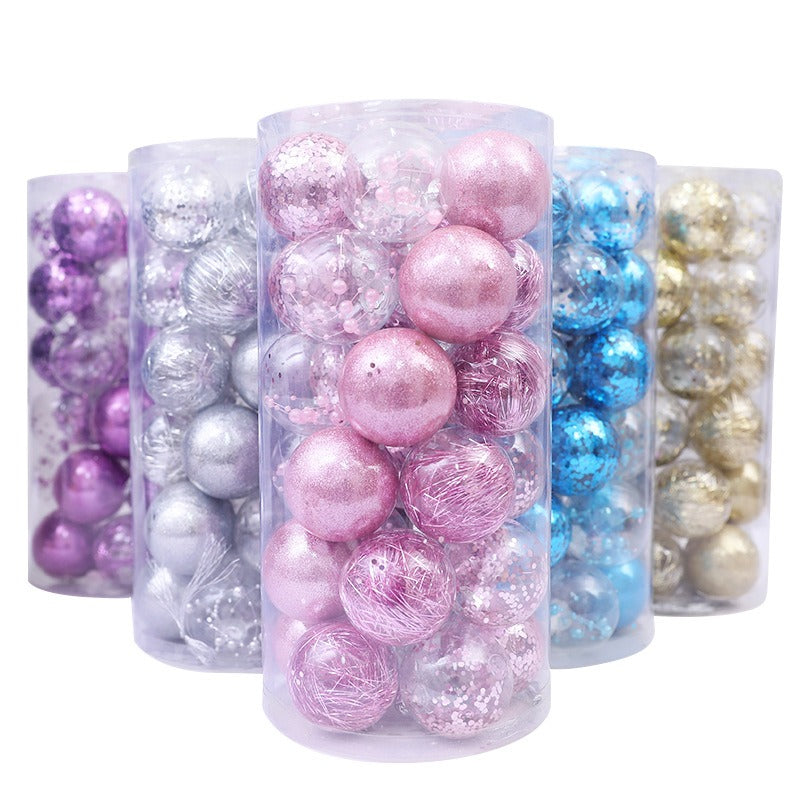 Set of 30 Decorative Christmas baubles- 6cm (Teal)